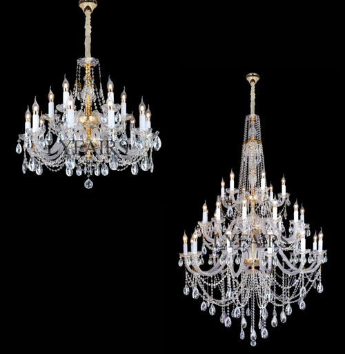 Luxury Classic 2/3 Tier Candle Light Grand Palace Crystal Chandelier