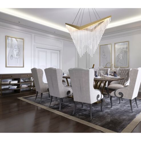 Lustre en acrylique en forme de pointe de flèche, design d'art moderne