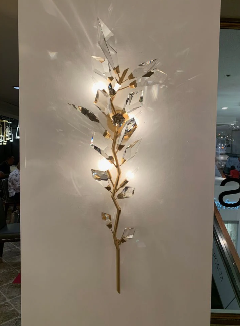 Modern Handcrafted Crystal Wall Lamp