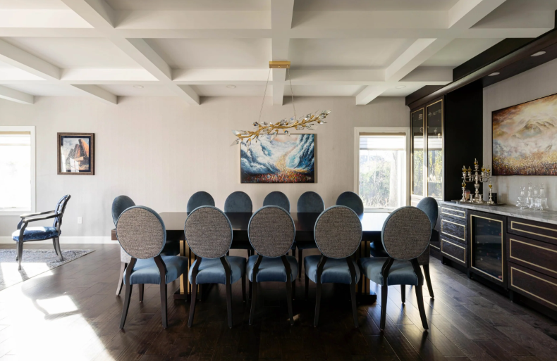 Modern Luxury Linear Handcrafted Crystal Chandelier for Dining Room