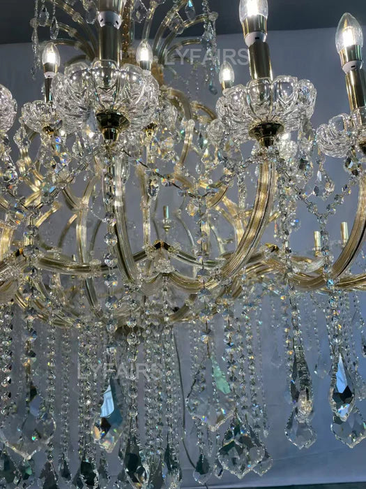Lampadario di cristallo classico tradizionale per scale/ingresso/villa/soggiorno con soffitto alto