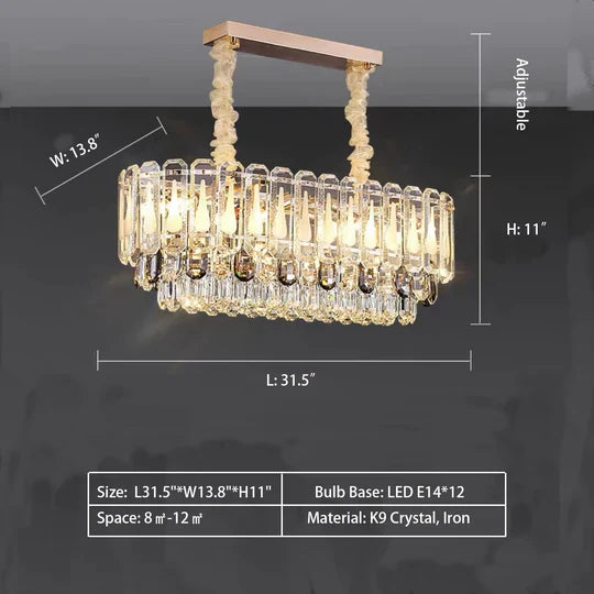 Lustre à plusieurs niveaux en cristal transparent surdimensionné, idéal pour le salon, la salle à manger ou la chambre à coucher