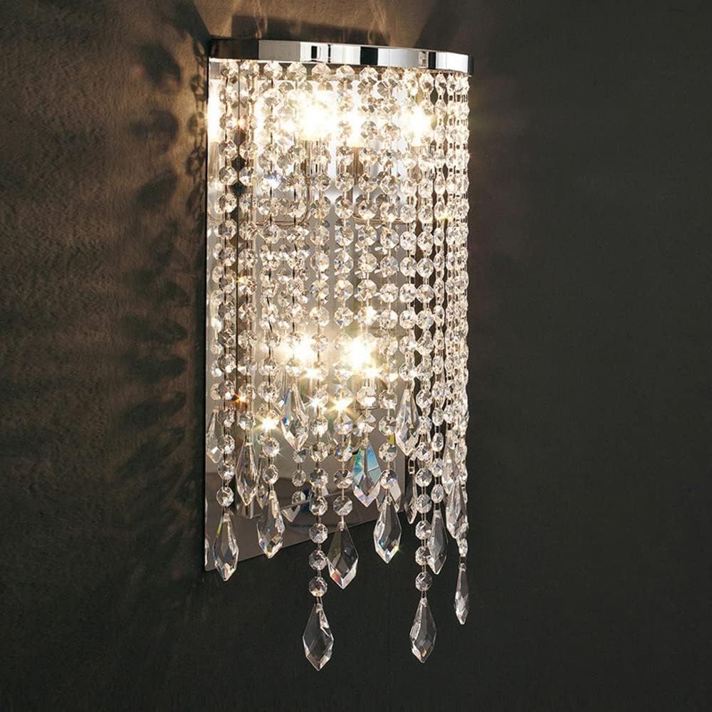 Lampada da parete moderna con nappa di cristallo