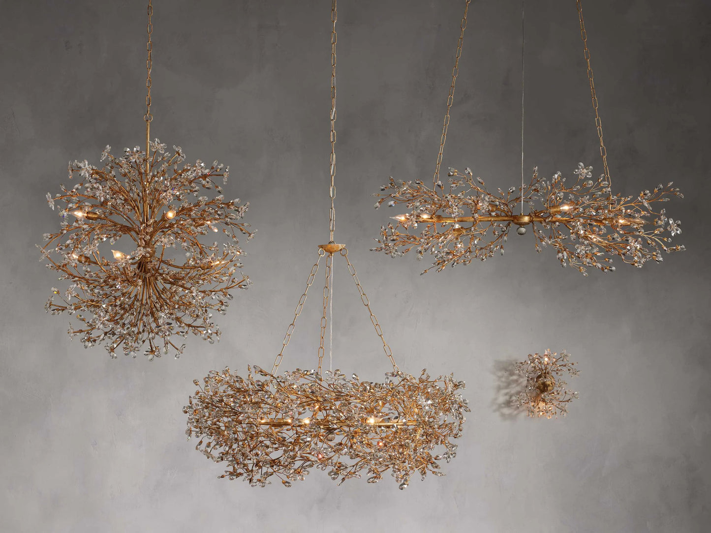 Lustre floral en cristal Art Design pour salon/chambre/salle à manger/îlot de cuisine