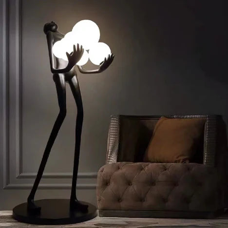 Human Statue Art Floor Lamp
