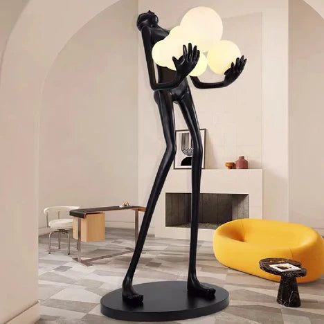 Human Statue Art Floor Lamp