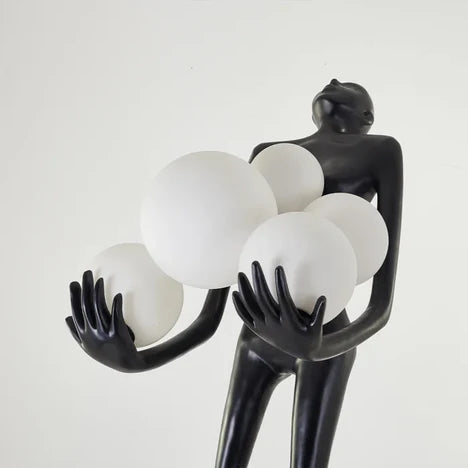 Human Statue Art Floor Lamp
