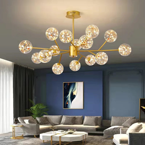 Lampadario moderno Starlight per soggiorno, lampada da soffitto Magic Beans, lampada molecolare per sala da pranzo