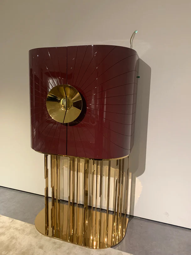 Armoire à liqueur haut de gamme en acier inoxydable de luxe léger