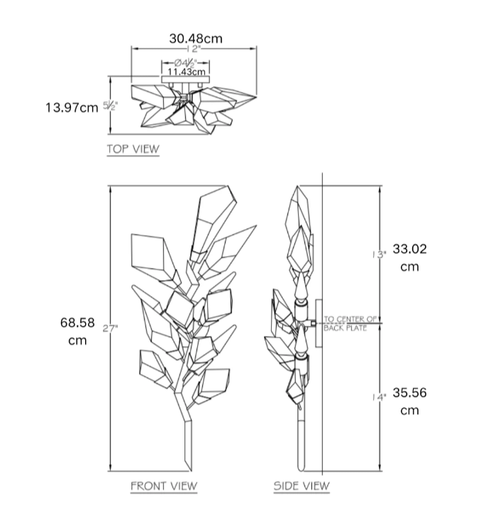 Modern Handcrafted Crystal Wall Lamp