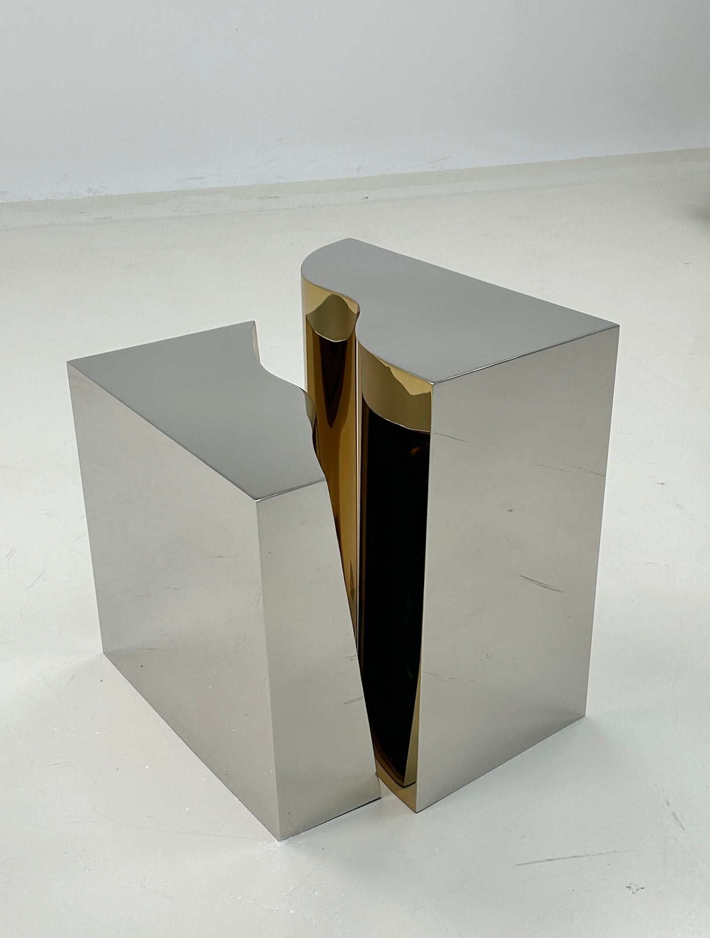 Luxury Crackle Column Side Table