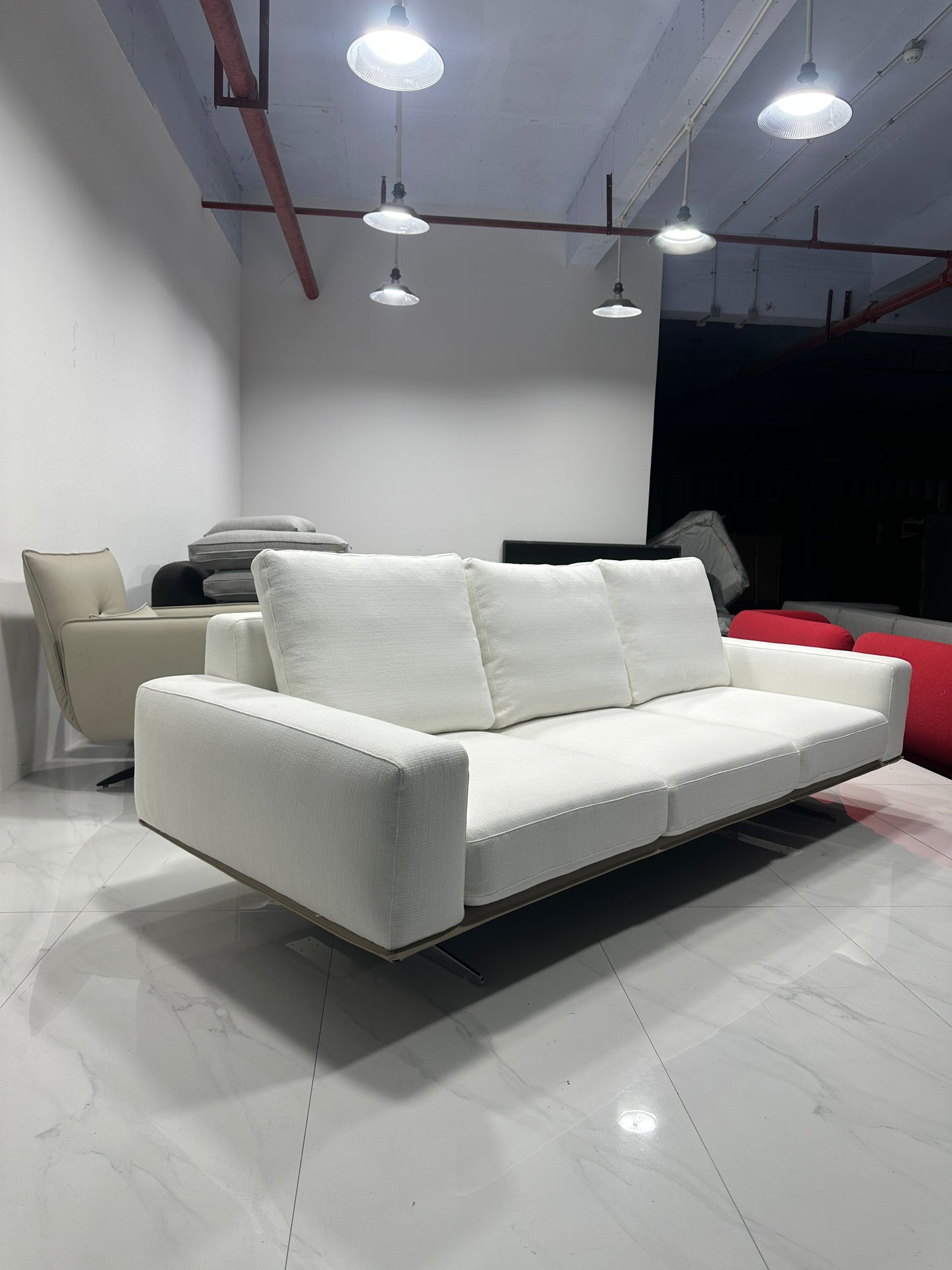 Italian Style Tofu Straight Sofa