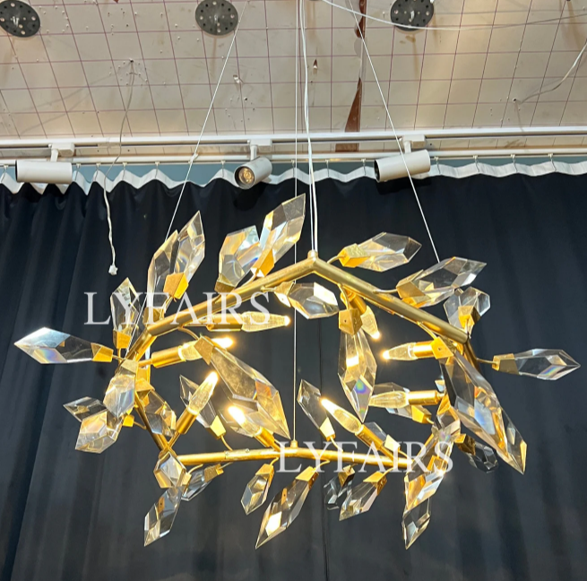 Art Handcrafted 1/2/3-tier Diamond-cut Crystal Chandelier for Living/Dining Room/Bedroom