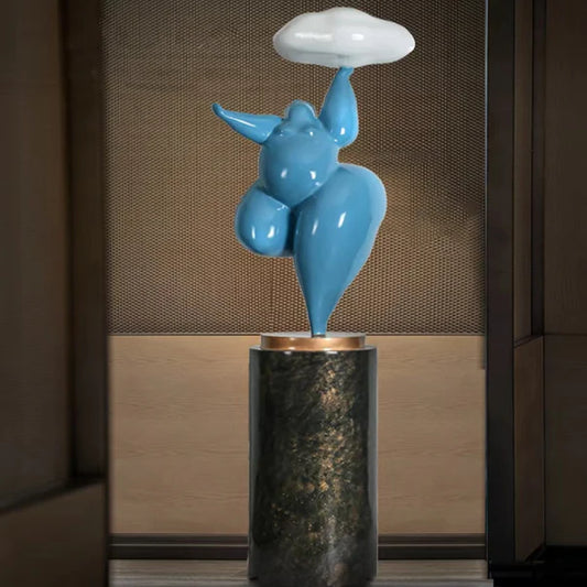 Abstract Creative Figure Sculpture Cloud Floor Lamp