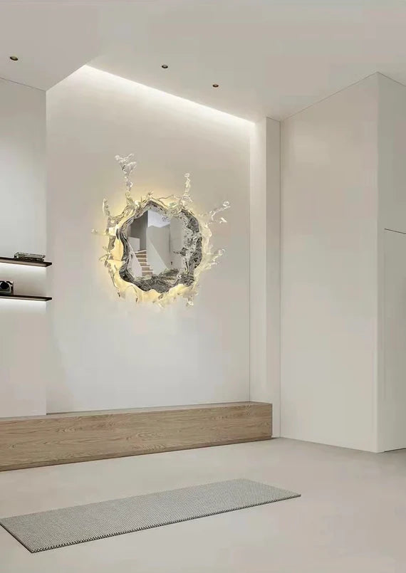 Lampada da parete a specchio di ghiaccio originale di design, stile principessa, con luce magica per bagno/camerino, illuminazione per camera da letto femminile, specchio da bagno