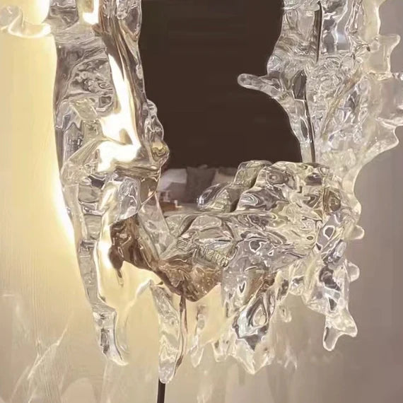 Lampada da parete a specchio di ghiaccio originale di design, stile principessa, con luce magica per bagno/camerino, illuminazione per camera da letto femminile, specchio da bagno