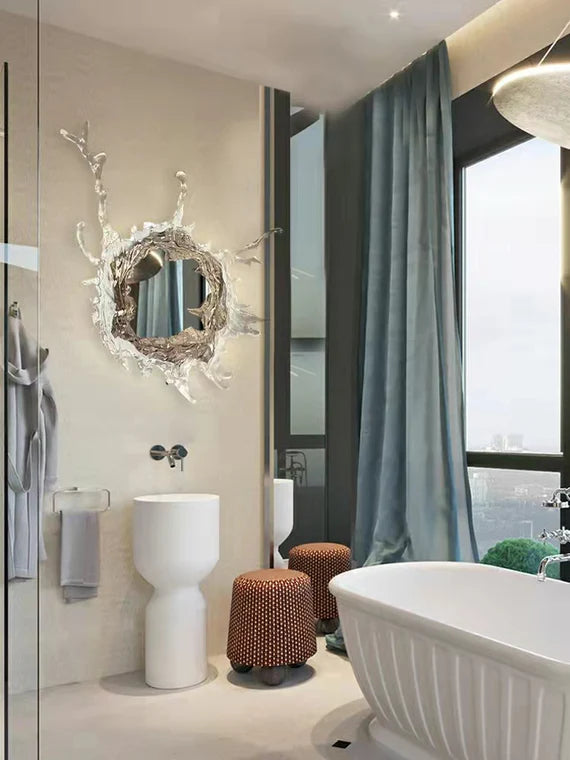 Lampada da parete a specchio di ghiaccio originale di design, stile principessa, con luce magica per bagno/camerino, illuminazione per camera da letto femminile, specchio da bagno