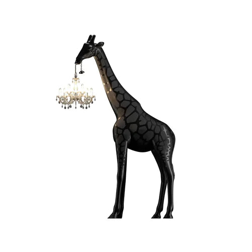 Lampada da terra a forma di giraffa con scultura di animali di design creativo