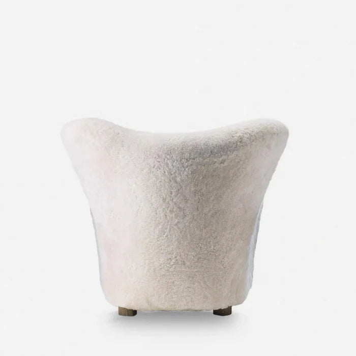 Sedia imbottita in stile antico francese di medie dimensioni color crema