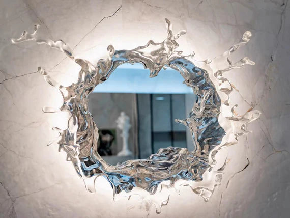 Lampada da parete a specchio di ghiaccio originale di design, stile principessa, con luce magica per bagno/camerino, illuminazione per camera da letto femminile, specchio da bagno
