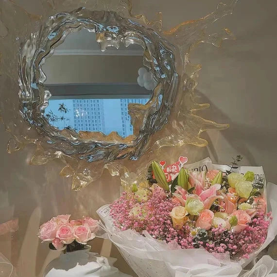 Lampada da parete a specchio di ghiaccio originale di design, stile principessa, con luce magica per bagno/camerino, illuminazione per camera da letto femminile, specchio da bagno