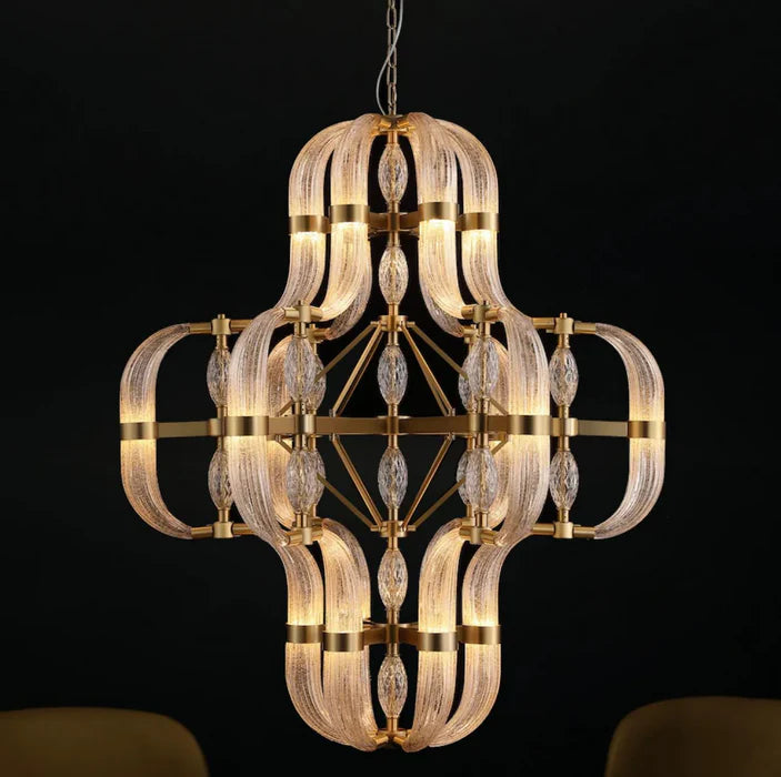Lustre en verre d'art moderne pour salon/salle à manger/îlot de cuisine/chambre