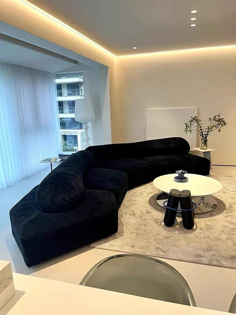 Modern 2/3/4 Modules Curved Rock Corner Sofa