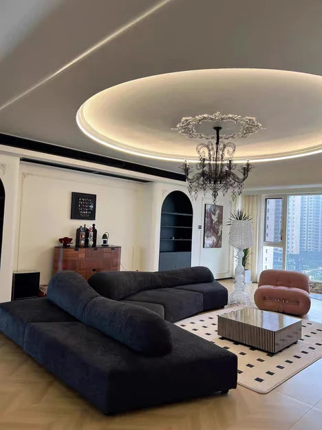 Modern 2/3/4 Modules Curved Rock Corner Sofa