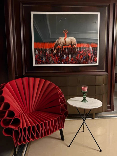 Poltrona minimalista scandinava Peacock Lounge