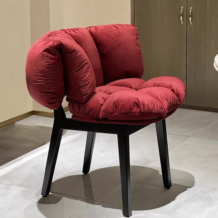 Chaise de salle à manger en velours italien léger et luxueux