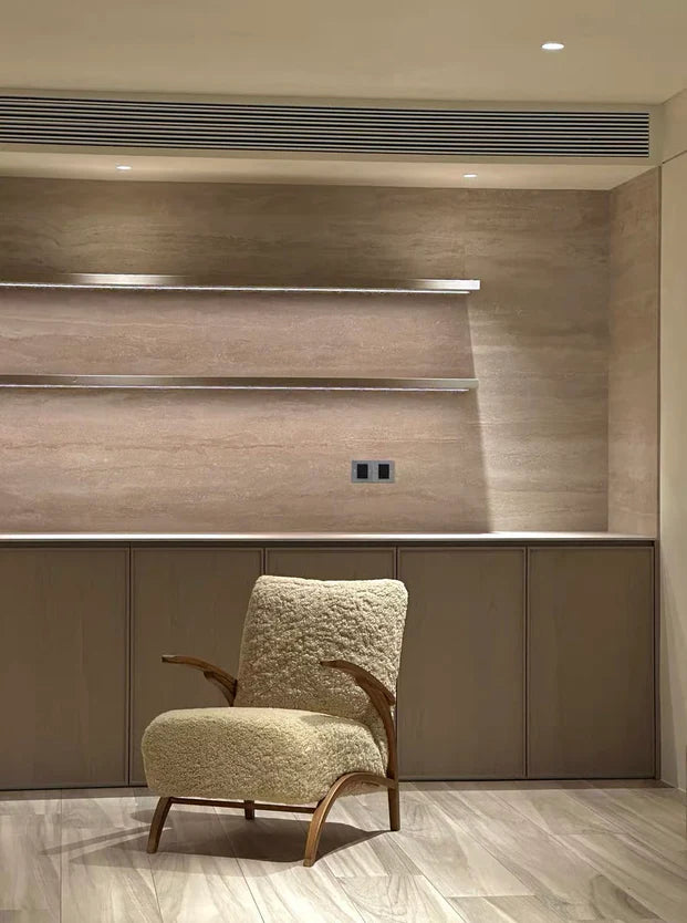 Poltrona da salotto in legno accogliente in stile francese