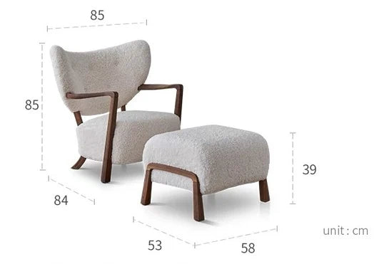 Poltrona singola in stile vintage francese/crema