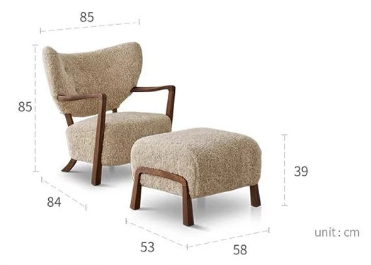 Poltrona singola in stile vintage francese/crema