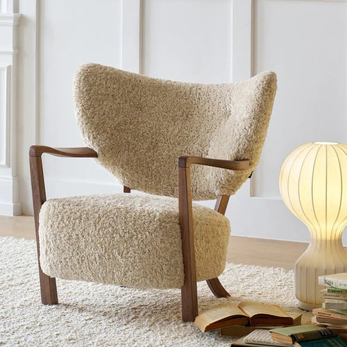Poltrona singola in stile vintage francese/crema