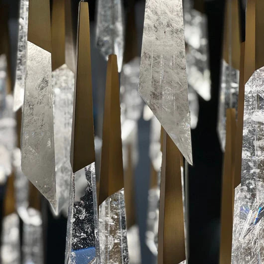 Lampadario di cristallo di diamanti di lusso con ghiacciai galleggianti per scale/atrio/ingresso