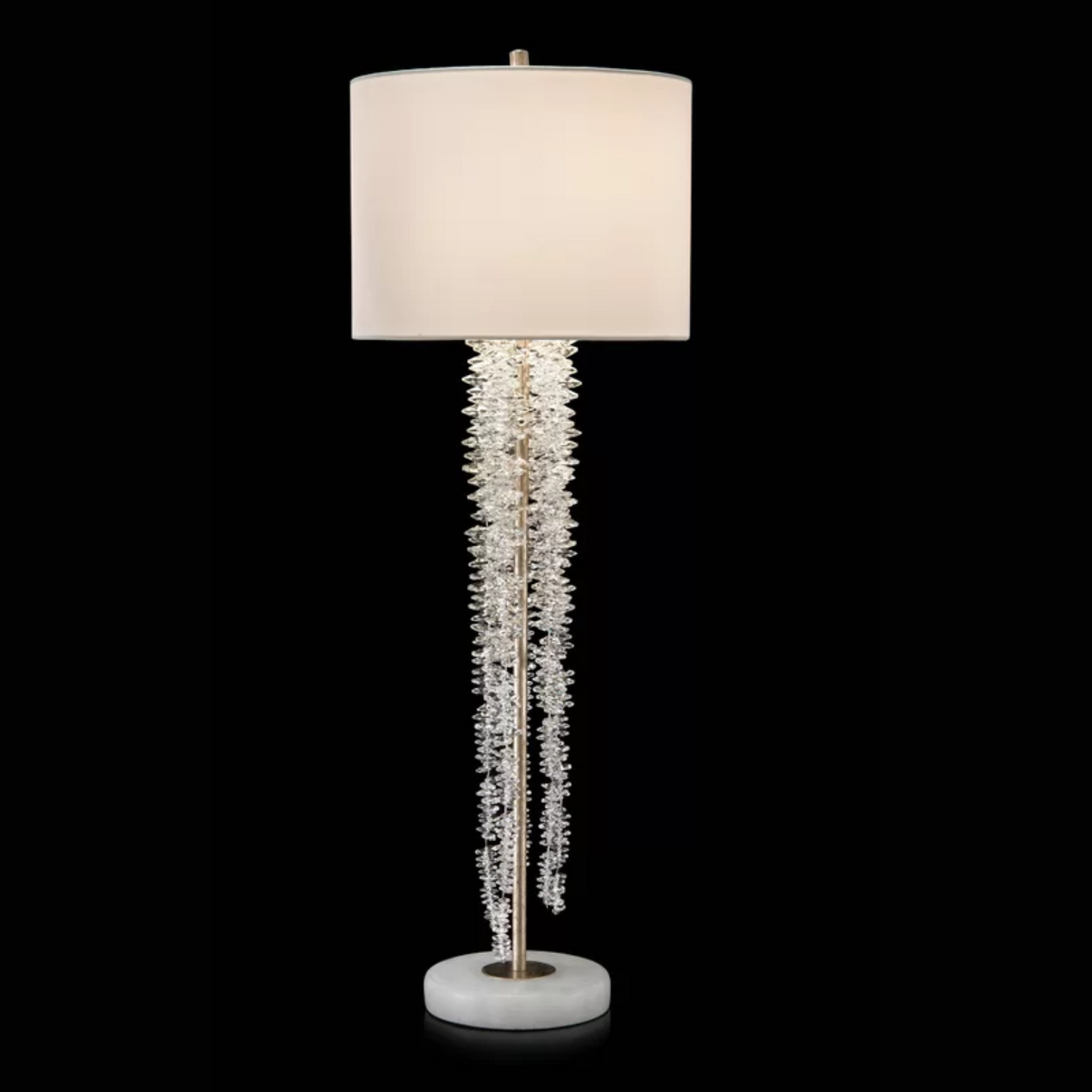 Lampe de table moderne en cristal en cascade