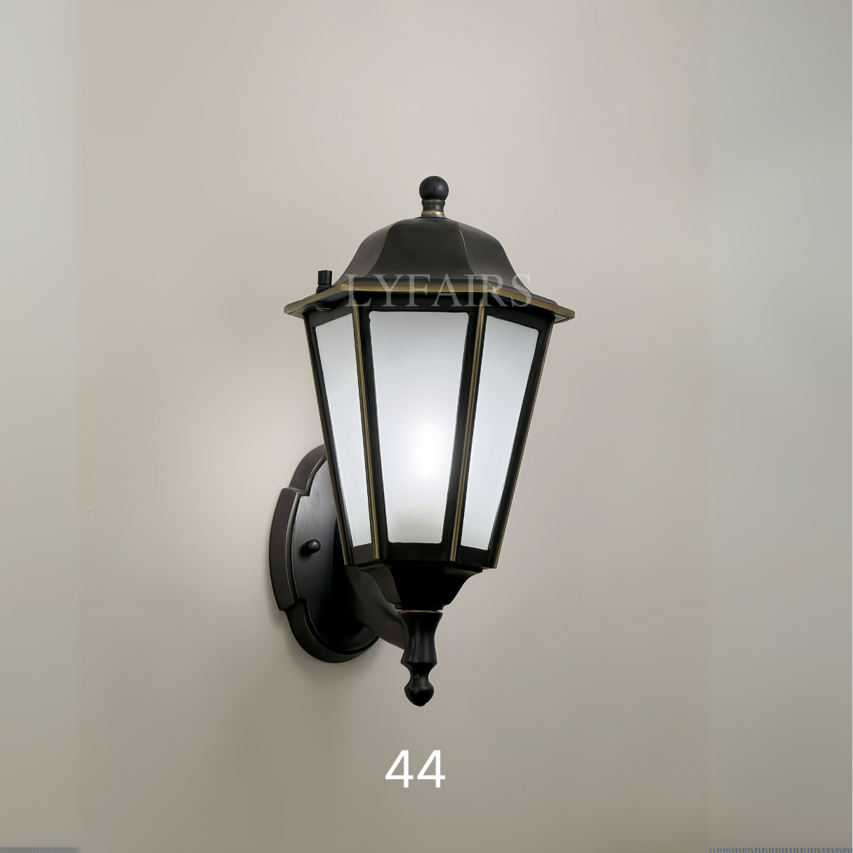 Applique murale d'extérieur noire pour jardin/cour/entrée