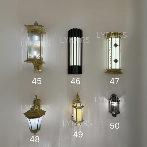 Collezione di lampade da parete per esterni X