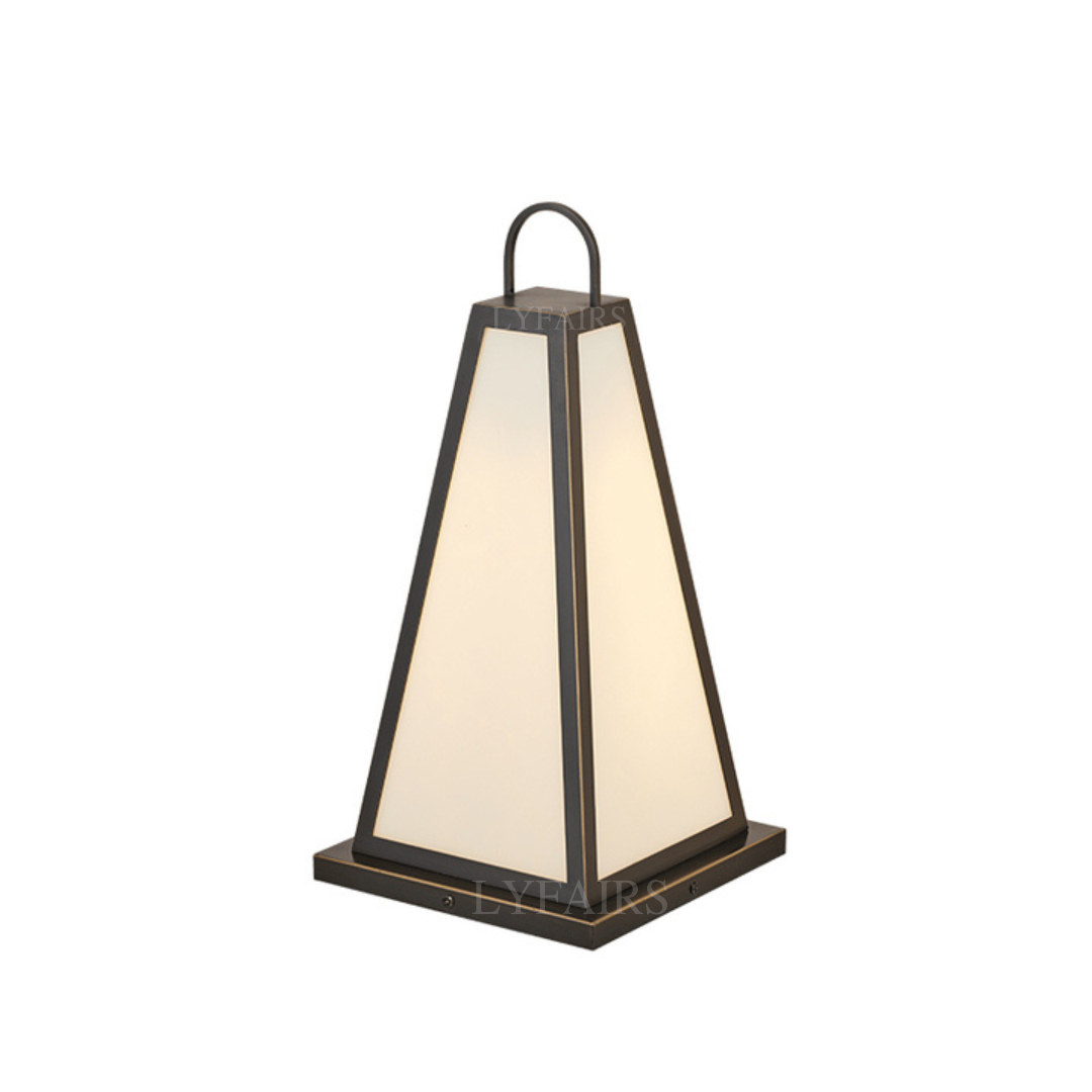 Lampada da giardino a forma di piramide per esterni, di diverse dimensioni, per giardino/cortile/ingresso