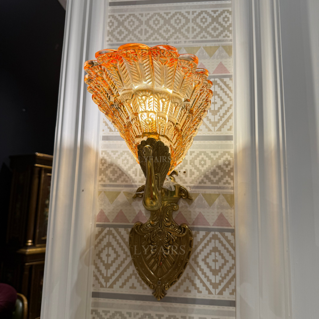 Applique da parete vintage in ottone a forma di pavone LYFAIRS x FH&Home