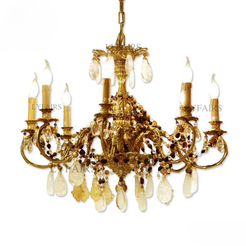 LYFAIRS x FH&Home Baroque Brass Candle Light Chandelier