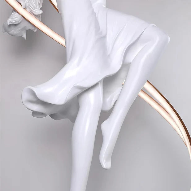 Lampadaire Statue Déesse Blanche