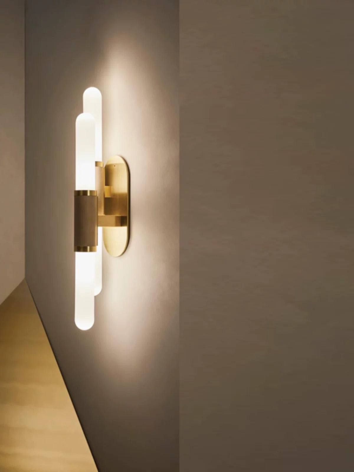Modern Minimalist Double Cylinder Glass Wall Sconce