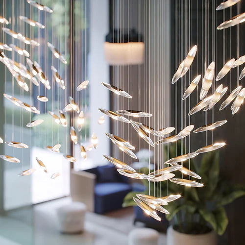 Lustre LED moderne en cristal Whispers