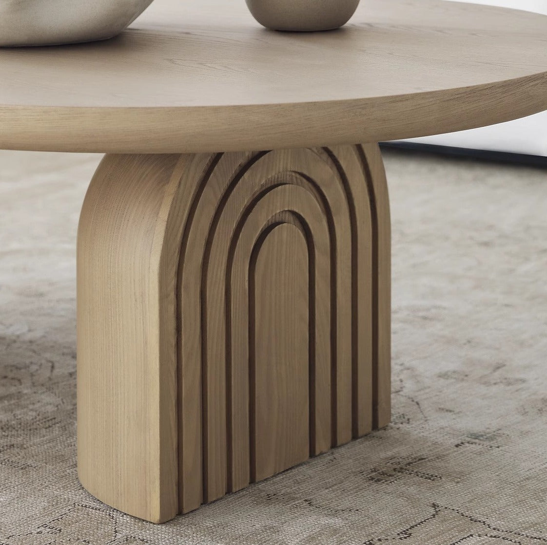 Table basse de style crème nordique