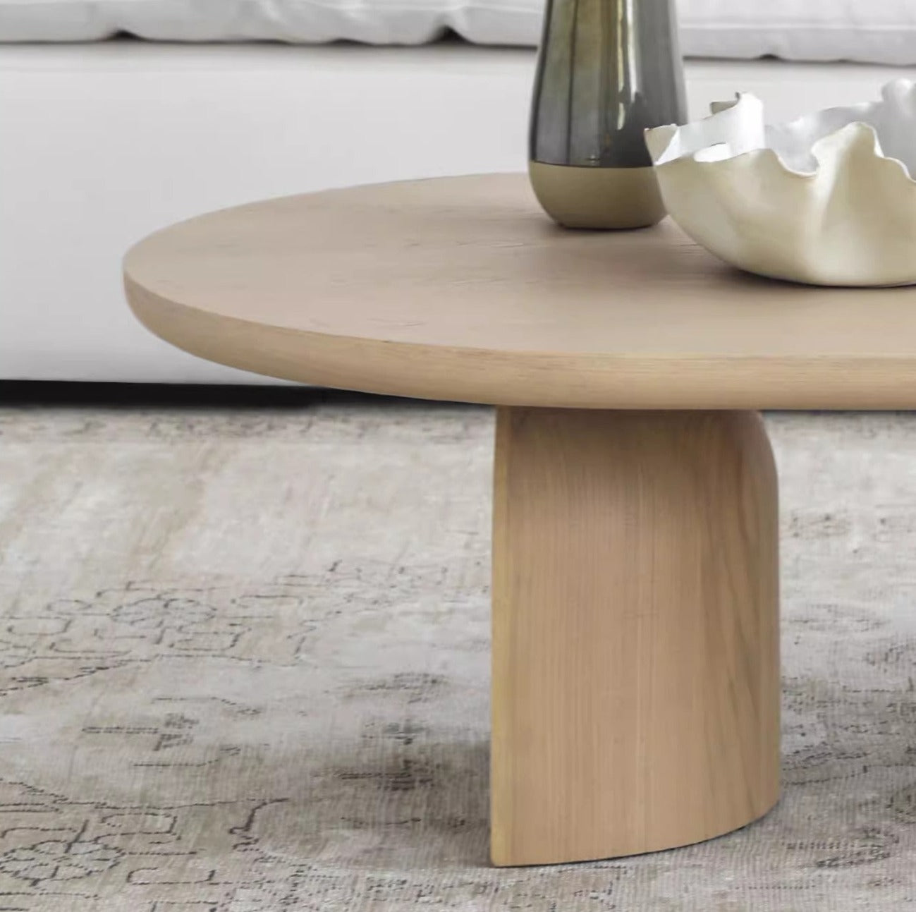 Table basse de style crème nordique
