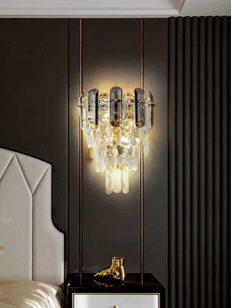 Lustre en cristal de luxe léger pour salon/chambre