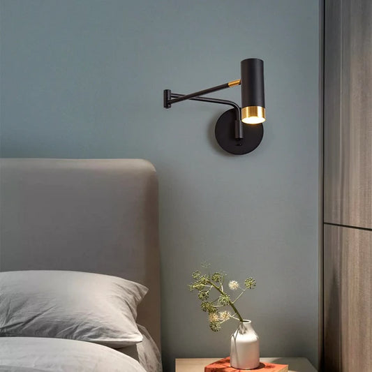 Adjustable Modern Simple One Light Wall Sconce For Bedroom Or Study Room