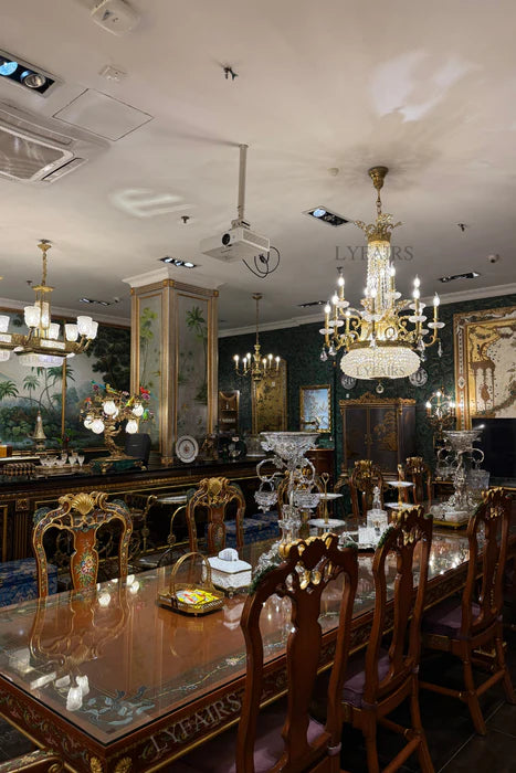 LYFAIRS x FH&Home Baroque Empire Candle Light Crystal Chandelier