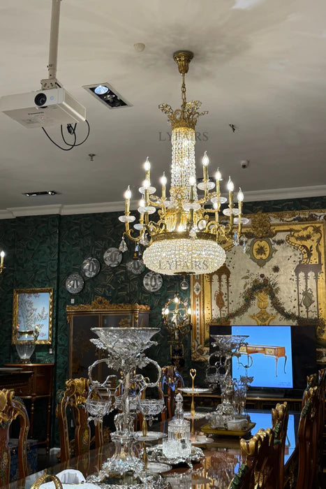 LYFAIRS x FH&Home Baroque Empire Candle Light Crystal Chandelier